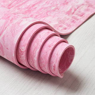YYogamat Infinity roze detail van opgerolde mat